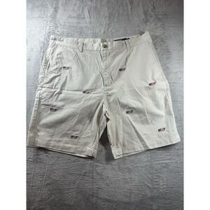 Vineyard Vines Shorts Men's 40 USA Flag Whale Embroidered Chino Stretch 1H0409